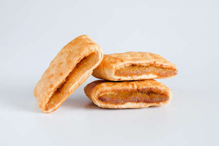 Traditional pineapple jam in roll pies.