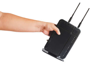 WIFI wireless router, wireless data technology in hand.