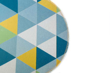 Top view of cotton placemat on white background.