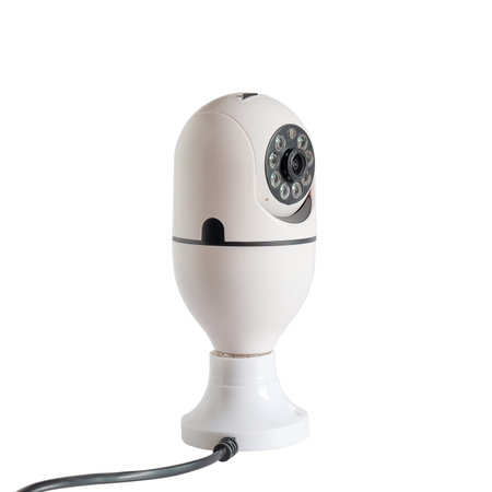 CCTV IP Camera of security on white background.clipping path.の写真素材