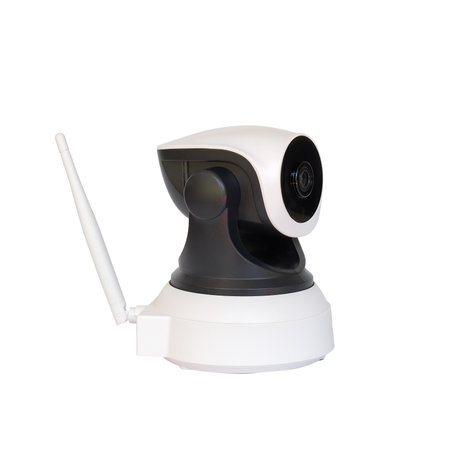 CCTV IP Camera of security on white background.clipping path.の写真素材