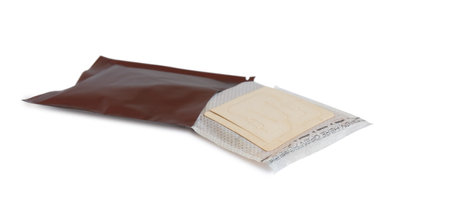 Bag for coffee drip package on white background.clipping path.の写真素材