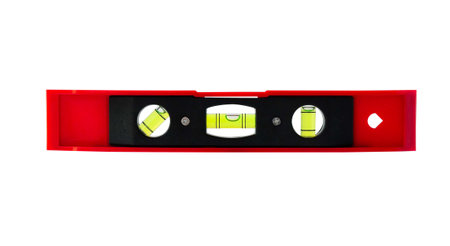 Spirit level ,Construction bubble level on white background.の写真素材