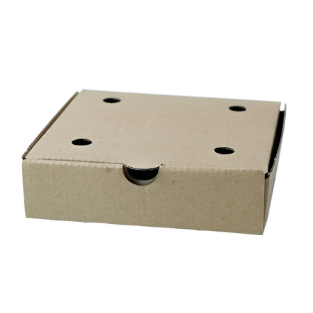 Brown cardboard carton box on white background.の写真素材