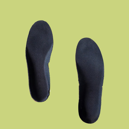 Blue insoles for shoes.shoe insoles layer .の写真素材
