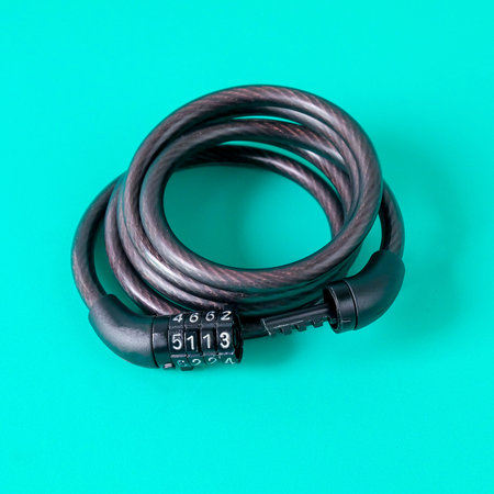 Bicycle lock code,Combination lock bicycle accessory for bike protection.の写真素材