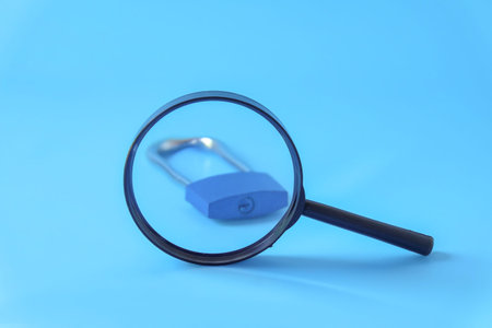 A magnifying glasses to lock on background.A magnifying glasses to lock on background.