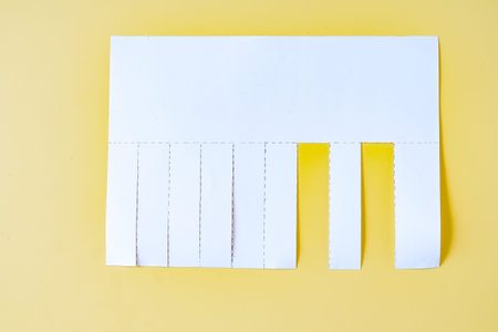 Tear-off papers notice, advertisement with cut slips .