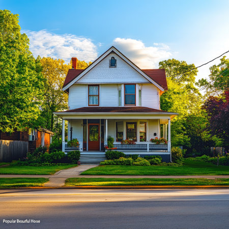 Here are 100 prompts for stock photos related to a "Popular Beautiful House" with copy spaceの素材