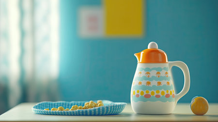 Baby cereal with a bottle and bib, ample room for brandingの素材