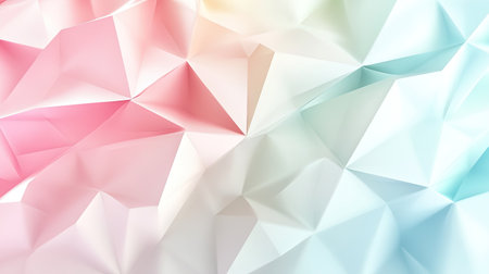 Abstract polygonal background with soft pastel colors. Plenty of copy space on the right."の素材