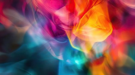 Colorful abstract background with blurred shapes and smooth transitions. Plenty of copy space in the middle."の素材