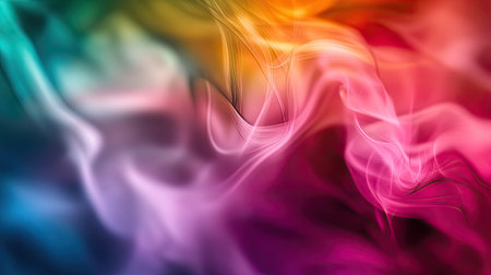 Colorful abstract background with blurred shapes and smooth transitions. Plenty of copy space in the middle."の素材