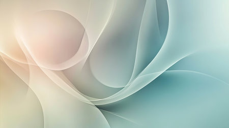 Minimalist abstract background with soft hues and gentle curves. Plenty of copy space in the center."の素材