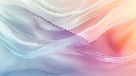 Soft pastel abstract background with flowing lines and subtle gradients. Plenty of copy space in the middle."の素材