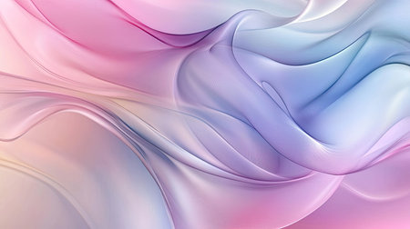 Soft abstract background with gentle curves and pastel shades. Plenty of copy space in the center."の素材