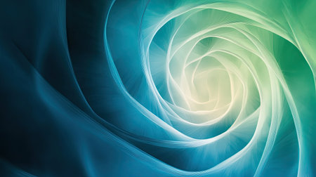 Subtle abstract background with gradient shades of blue and green. Ample copy space in the center."の素材