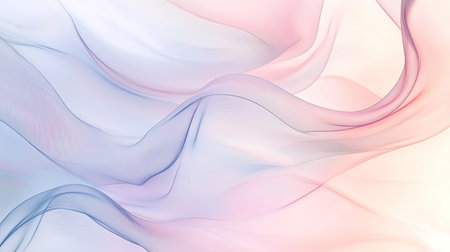 Soft pastel abstract background with flowing lines and subtle gradients. Plenty of copy space in the middle."の素材