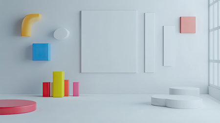 3D graphical representation of business cost allocation with empty space for notesの素材