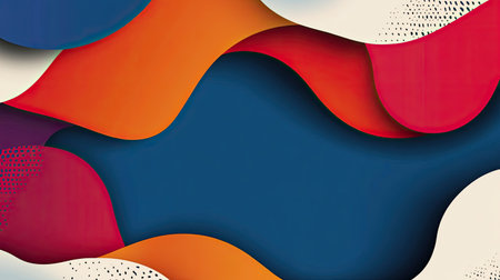 Abstract background with bold colors and sharp contrasts. Ample copy space in the top left corner."の素材