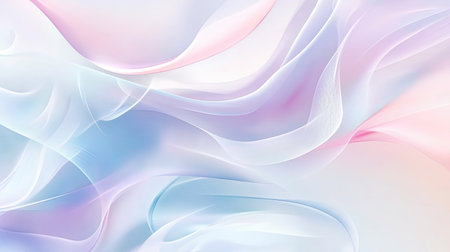 Soft abstract background with gentle curves and pastel colors. Ample copy space on the top."の素材