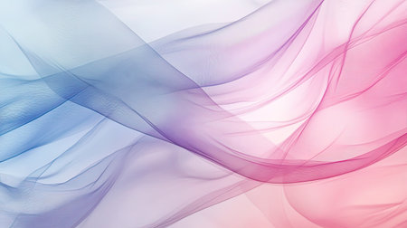 Soft abstract background with gentle curves and pastel colors. Ample copy space on the top."の素材