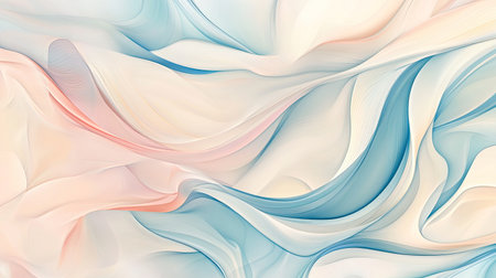 Abstract pattern with soft curves and gentle transitions. Plenty of copy space in the top left corner."の素材