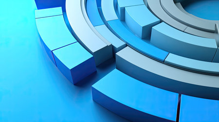 Abstract 3D model of business cost segments, with space for textの素材