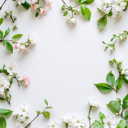 Here are 100 prompts for stock photos related to spring, top view, with copy spaceの素材