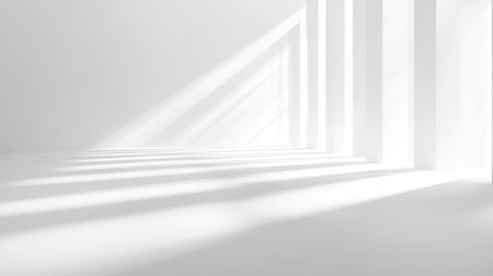 A clean, white background with subtle light effects, providing a fresh and modern lookの素材