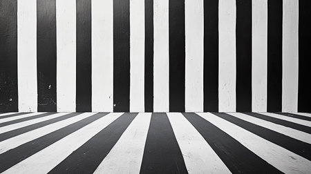 A high-contrast black and white striped background, creating a bold and graphic designの素材