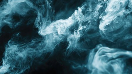 A dark, abstract background with swirling smoke patterns, ideal for mysterious and dramatic designsの素材