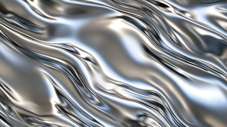 A metallic silver background with a reflective surface, ideal for sleek and modern designsの素材