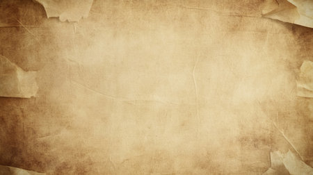 A faded vintage paper texture background, ideal for retro or antique-themed designsの素材