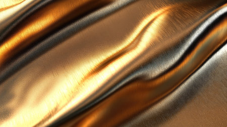 A metallic gold background with a reflective sheen, perfect for luxury and premium designsの素材