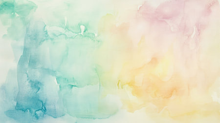 A soft watercolor wash background in pastel colors, perfect for artistic and feminine projectsの素材