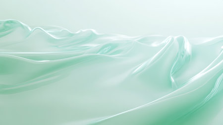 A soft, mint green background with a smooth gradient, perfect for fresh and calming designsの素材