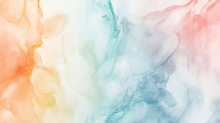 A soft watercolor wash background in pastel colors, perfect for artistic and feminine projectsの素材