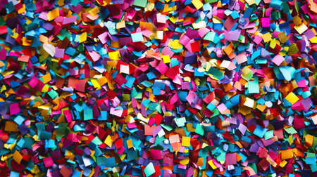 A colorful confetti background, perfect for celebrations and festive occasionsの素材