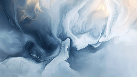 Elegant abstract fluid art in muted tones with a spacious area for copyの素材