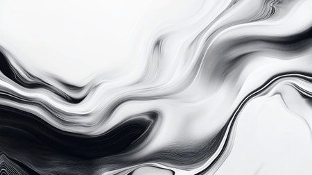 Monochromatic fluid art pattern with a subtle wave design and space for copyの素材