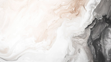 Subtle abstract fluid art in neutral colors with a large space for copyの素材