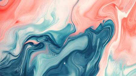 Smooth fluid art pattern with bright accents and large blank space for copyの素材