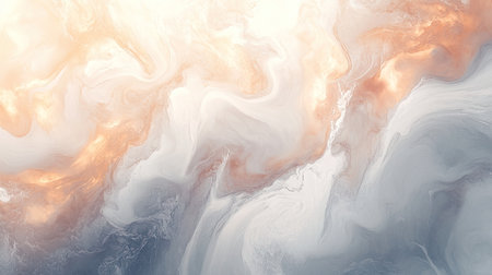 Soft, swirling fluid art in light hues with plenty of space for copyの素材