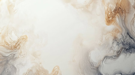 Subtle fluid art in neutral tones with large blank space for textの素材