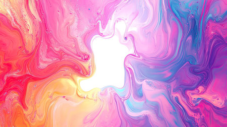 Gradient fluid art background with bright colors and empty space in the center for copyの素材