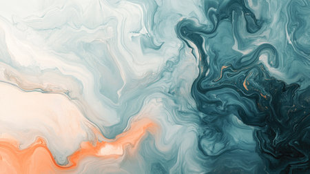Elegant fluid art with muted tones and a spacious area for copyの素材
