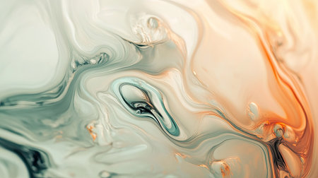 Elegant fluid art in muted tones with ample space for copy along the bottomの素材