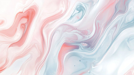 Flowing fluid art pattern with soft, pastel tones and ample copy spaceの素材