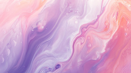 Soft, pastel fluid art with a large blank area for text on the rightの素材